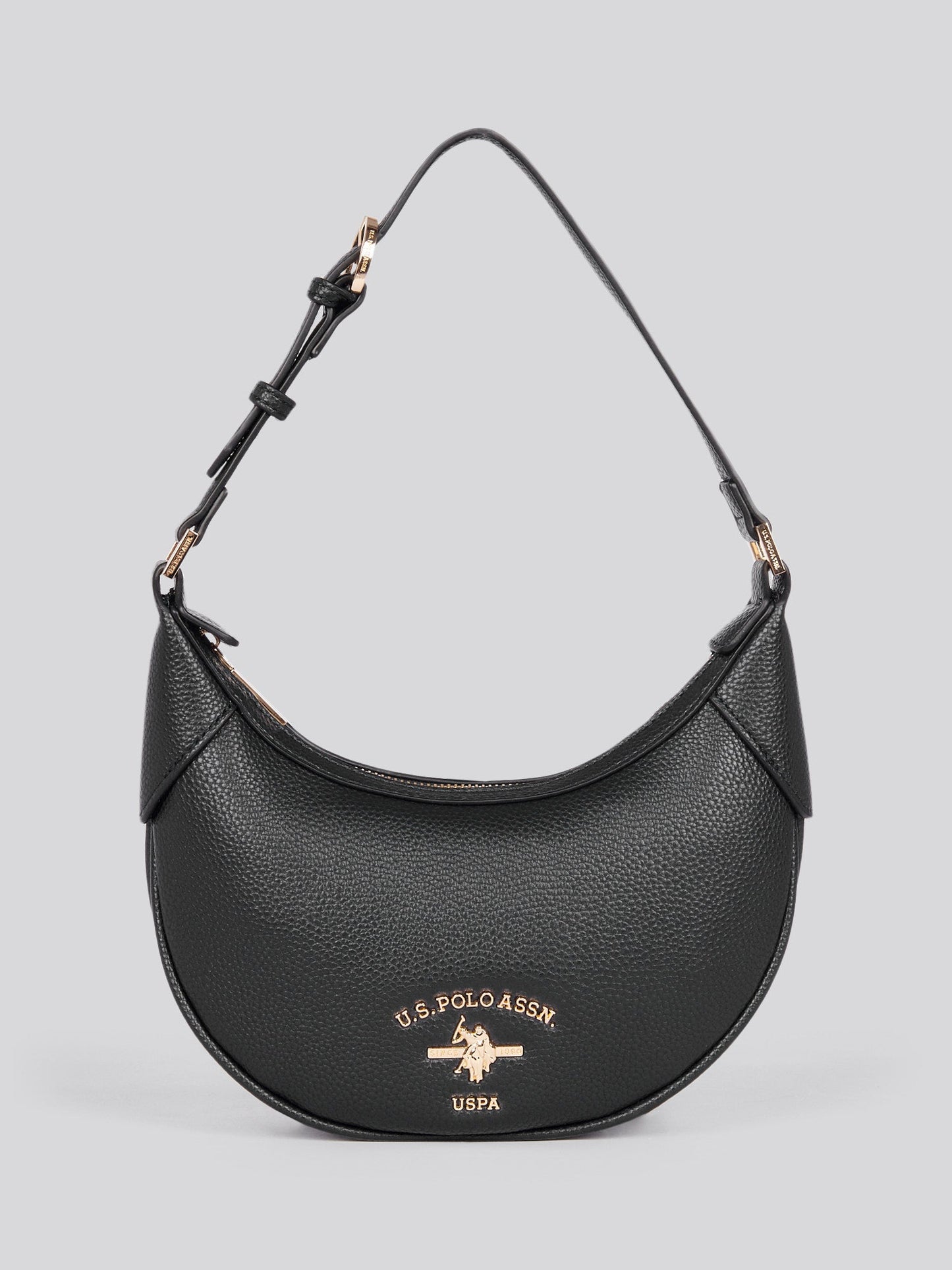 U.S. Polo Assn. Womens Stanford Small Hobo Bag in Black