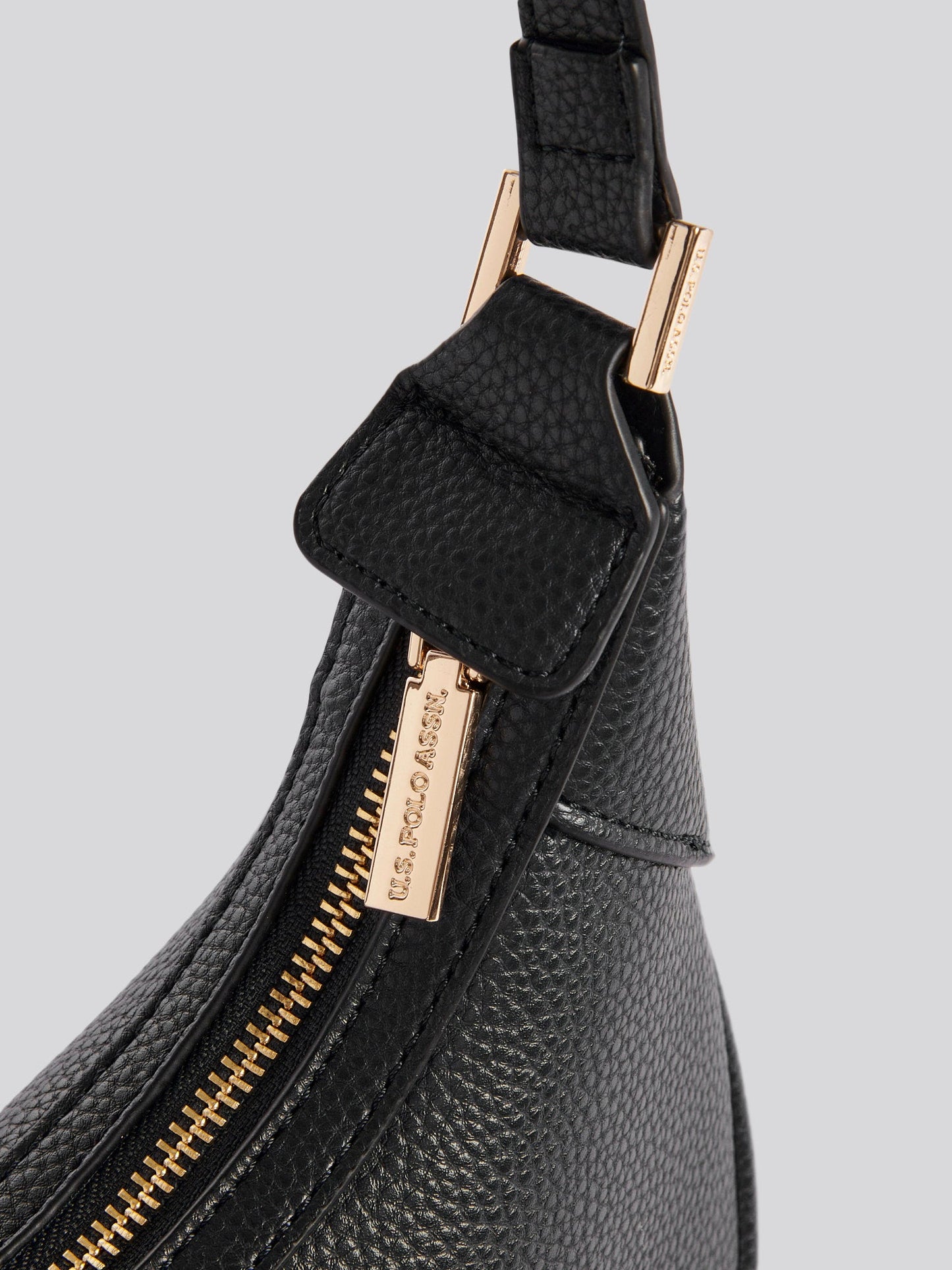 U.S. Polo Assn. Womens Stanford Small Hobo Bag in Black