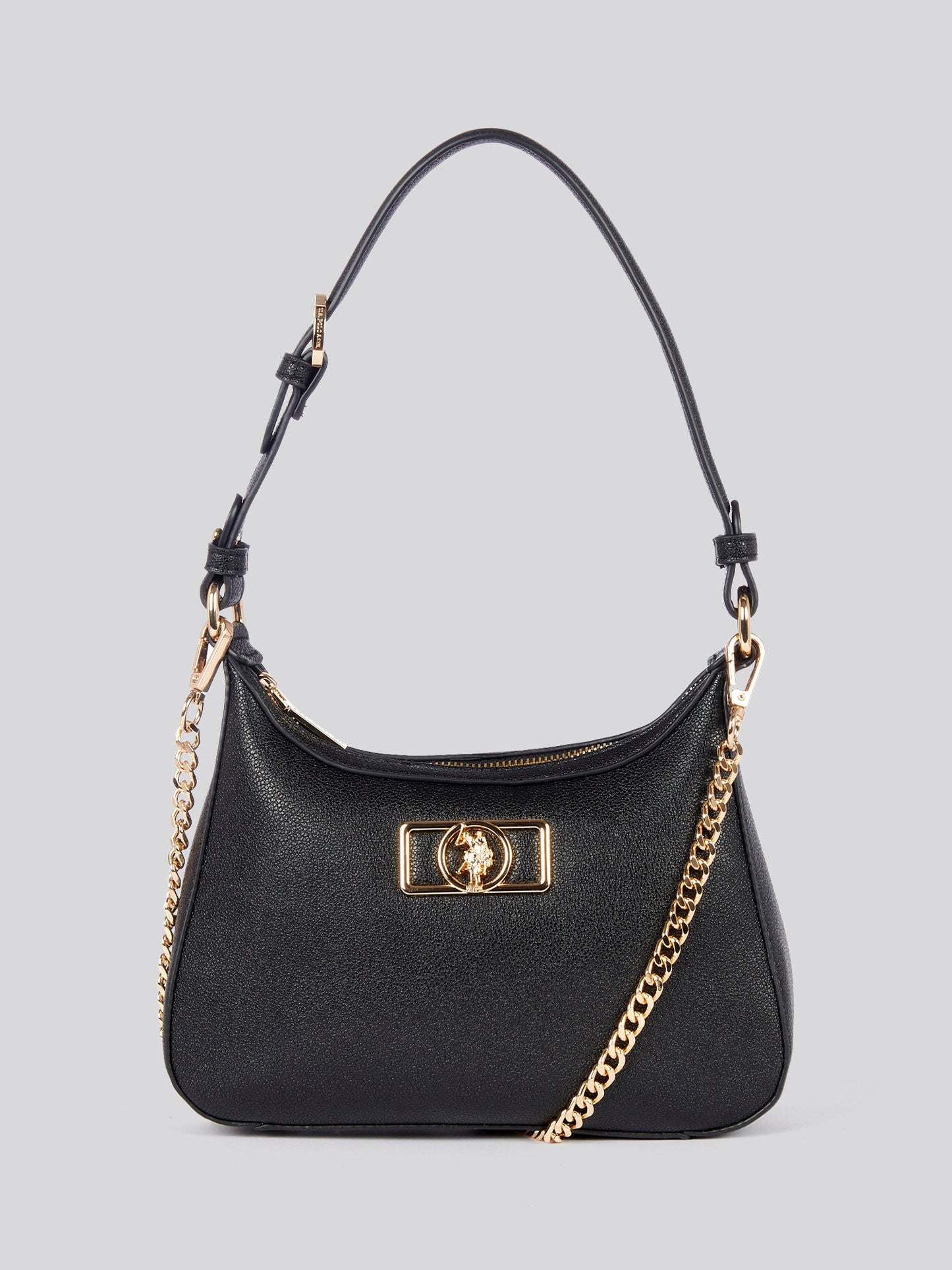 U.S. Polo Assn. Womens Jones Chic Hobo Bag in Black