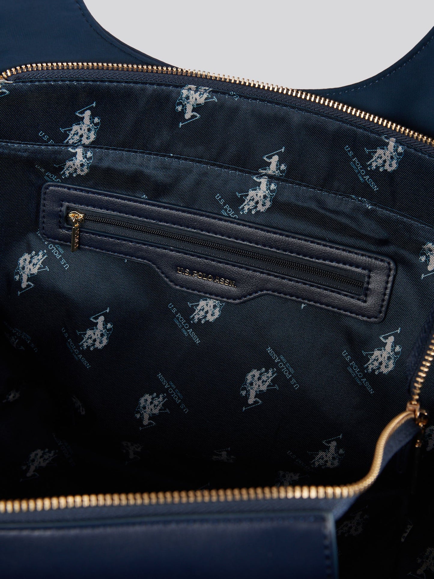 U.S. Polo Assn. Womens Houston Large Double Handle Bag Navy