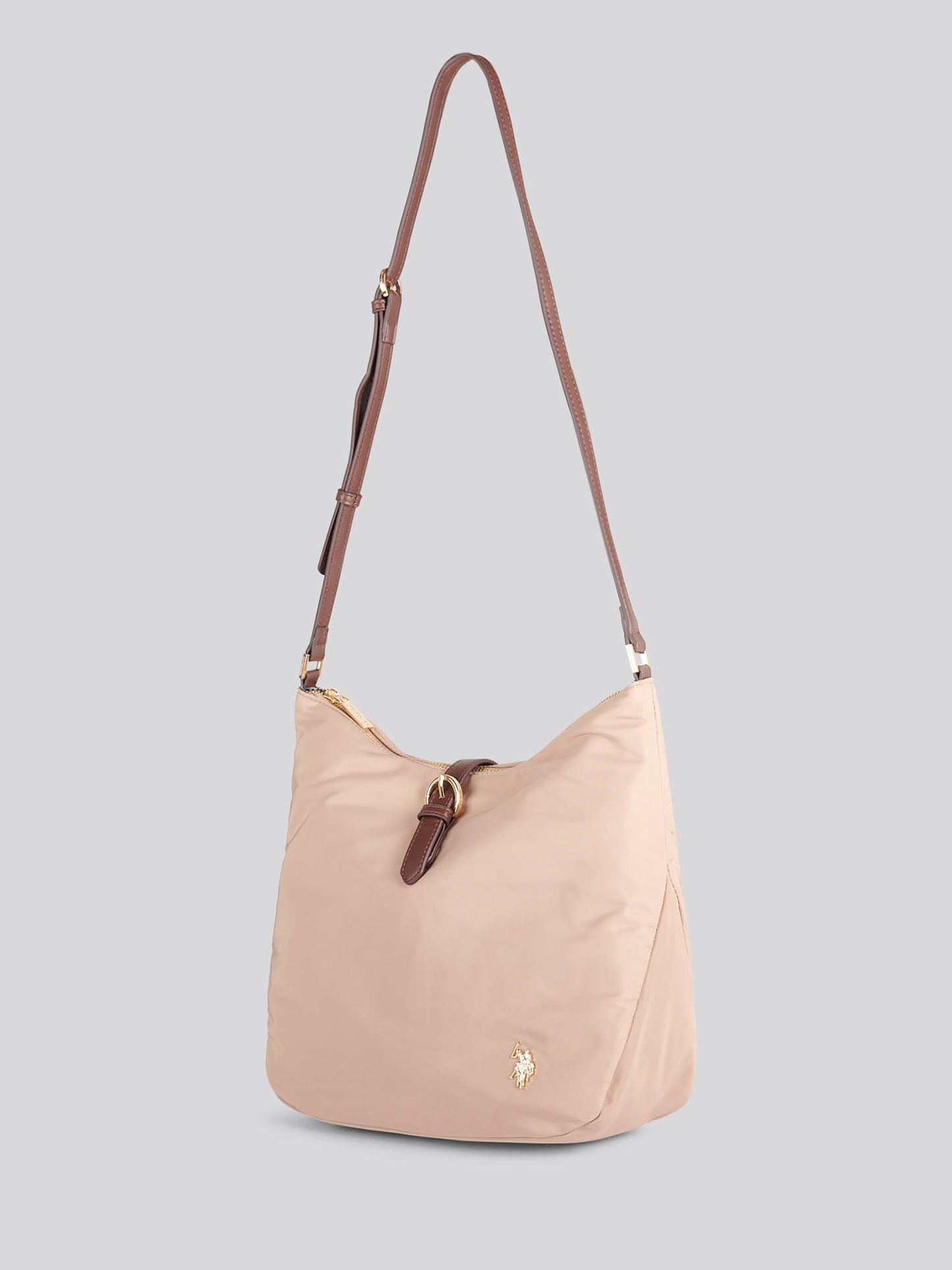 U.S. Polo Assn. Womens Houston Hobo Bag Warm Taupe