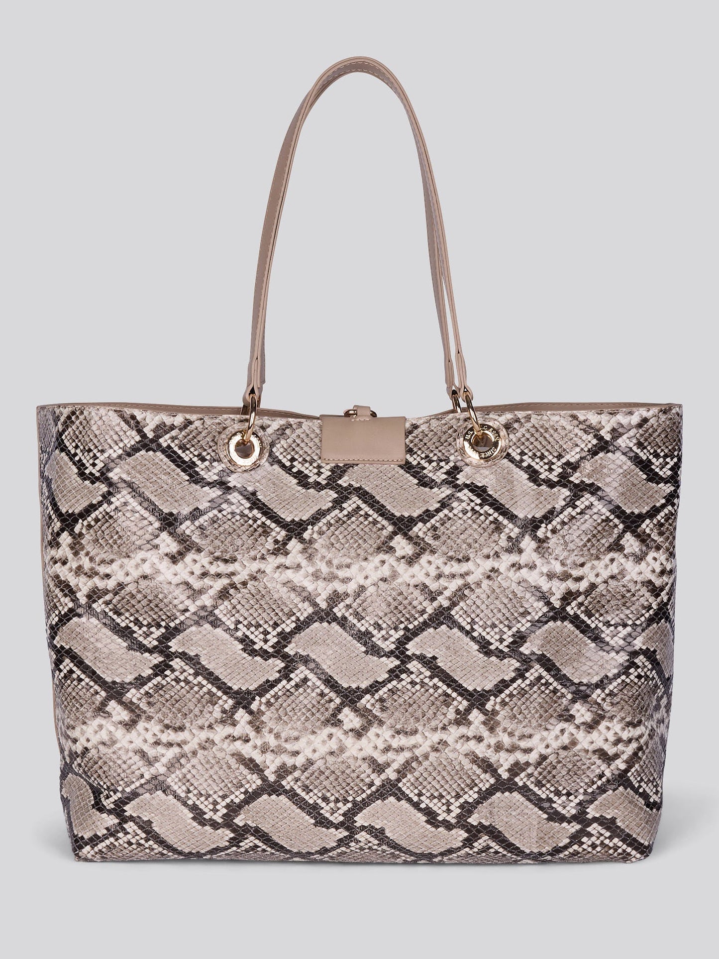 Womens Axtell Reversible Shopping Bag in Light Taupe