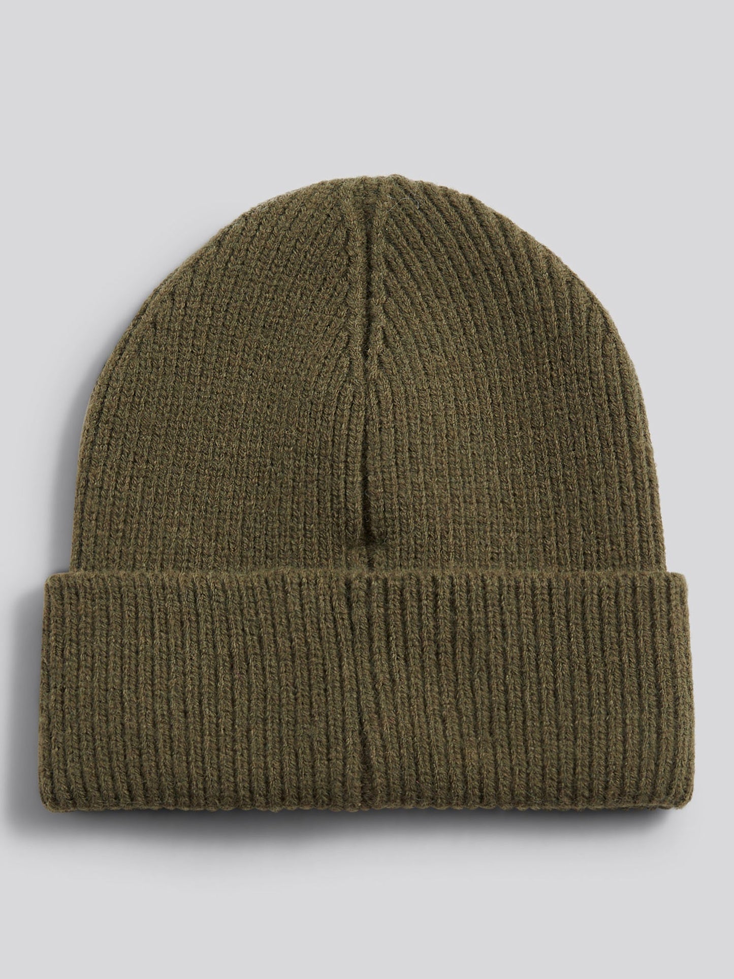 Womens Multicolour Double Horsemen Knit Beanie in Kalamata Green