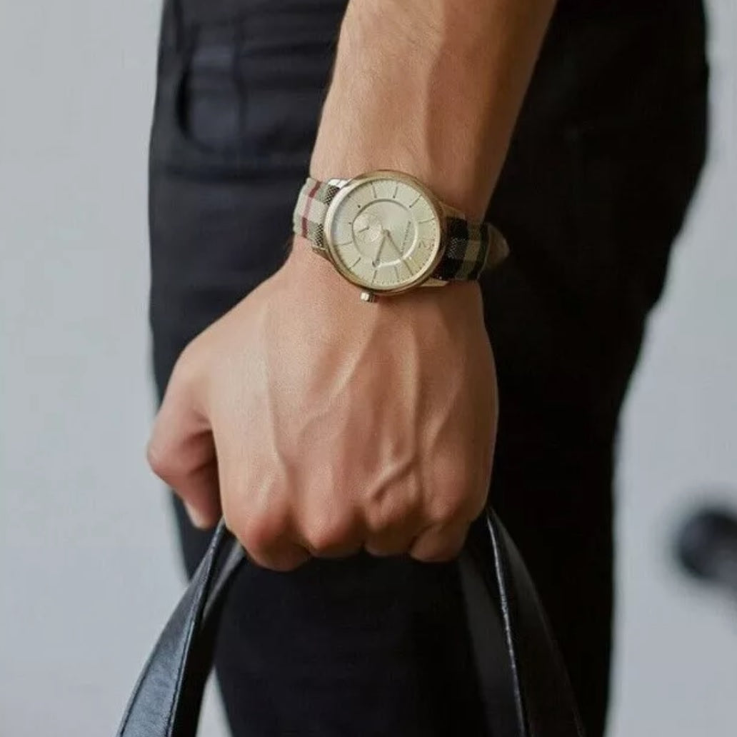 Burberry BU10001 The City Men's Gold & House Check Watch