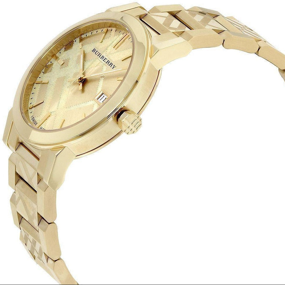 Burberry BU9038 The City Unisex Gold & Champagne Watch