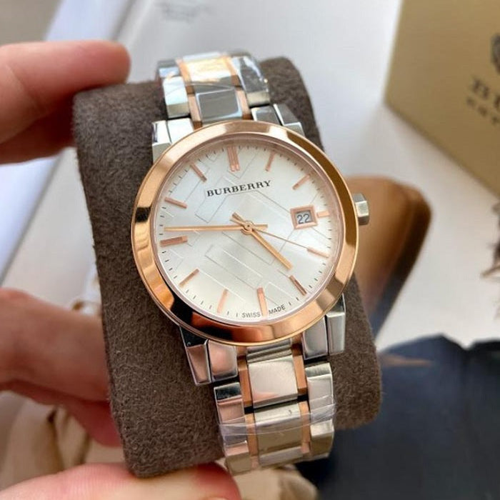 Burberry BU9105 The City Women's Silver & Rose Gold Watch
