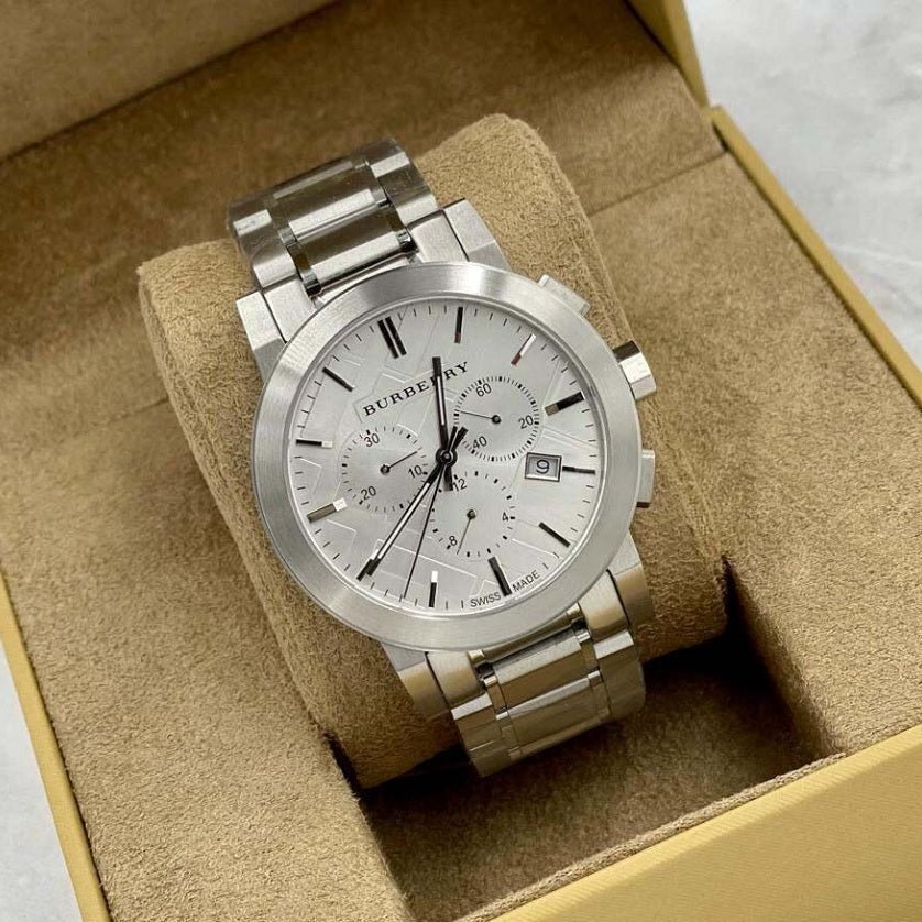 Burberry BU9350 The City Men's Silver Chronograph Watch