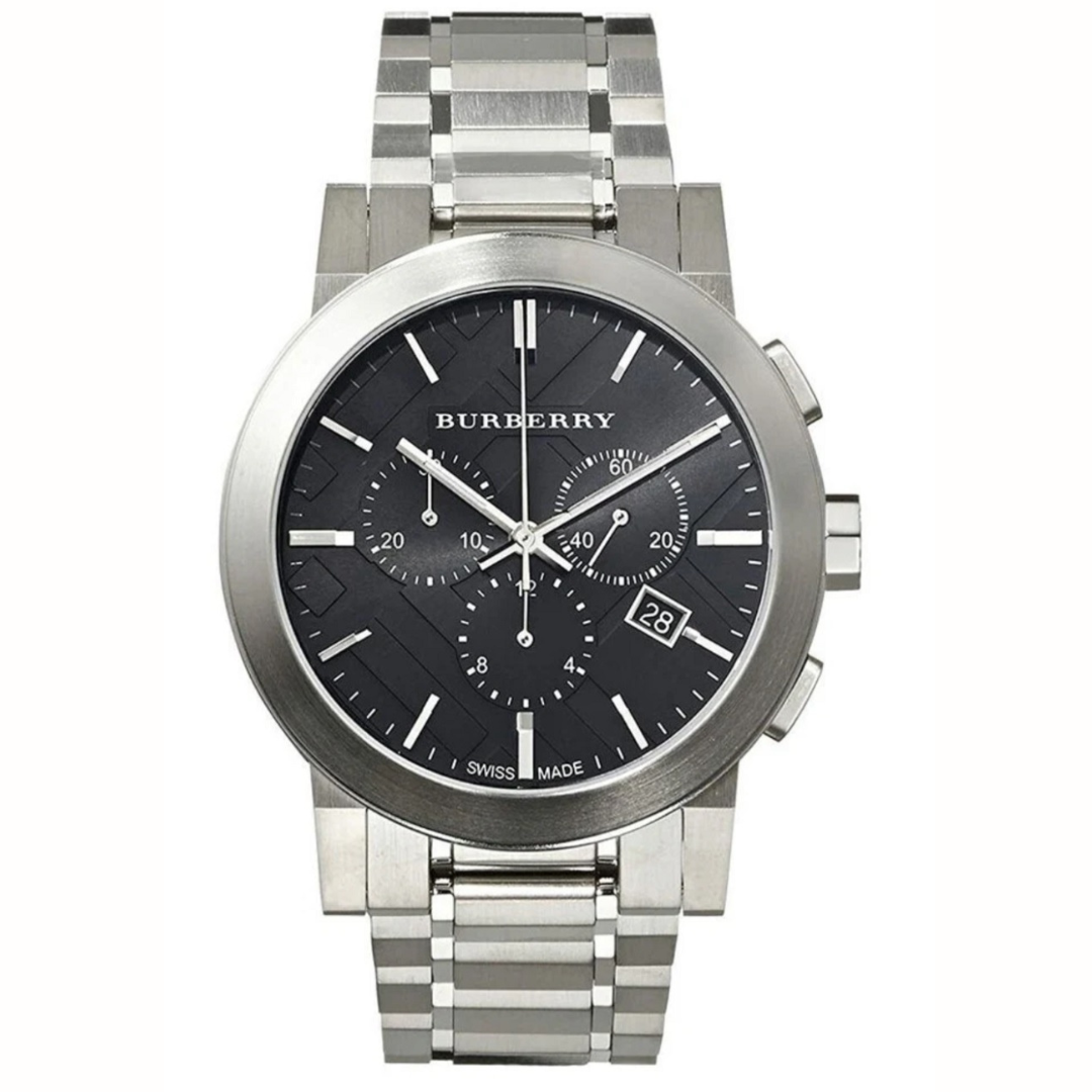 Burberry BU9351 The City Men's Silver & Black Chronograph Watch