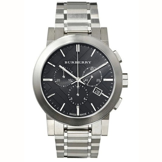 Burberry BU9351 The City Men's Silver & Black Chronograph Watch