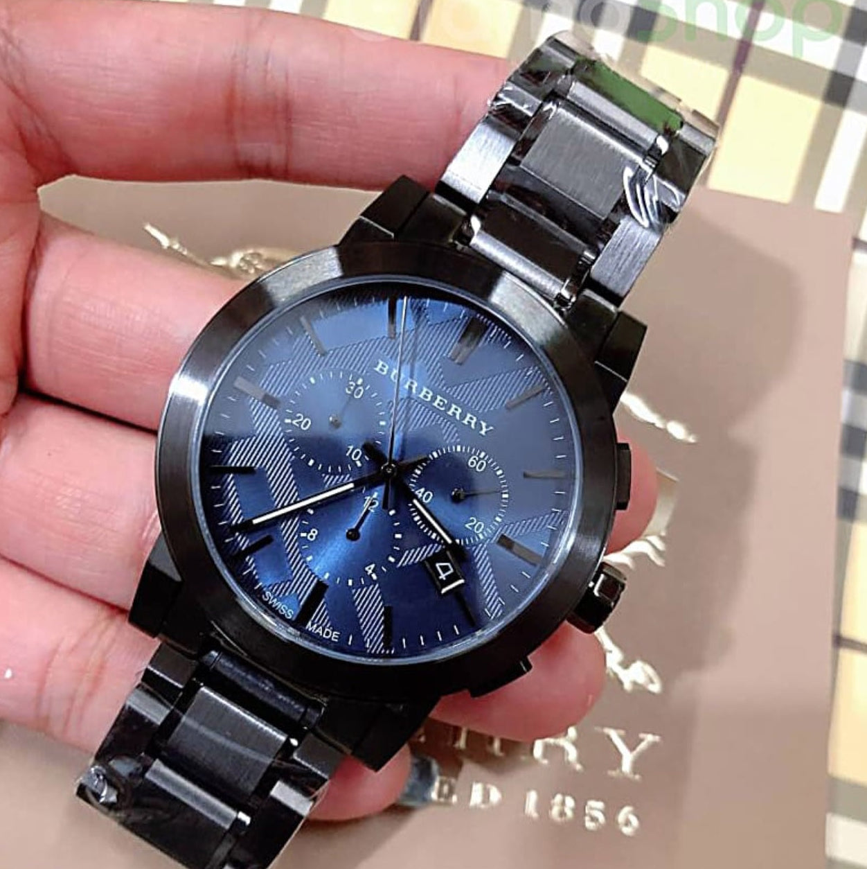 Burberry BU9365 The City Men's Gunmetal & Blue Watch