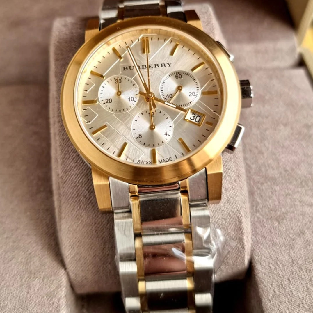 Burberry BU9751 The City Unisex Two-Tone Chronograph Watch