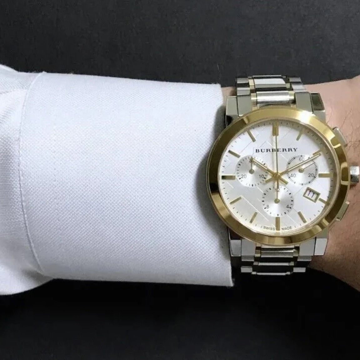 Burberry BU9751 The City Unisex Two-Tone Chronograph Watch