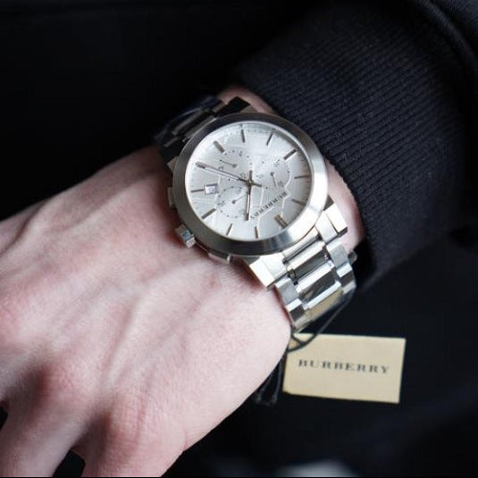 Burberry BU9350 The City Men's Silver Chronograph Watch