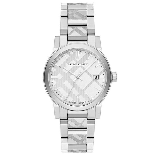 Burberry BU9037 The City Unisex Silver & Rose Gold Watch