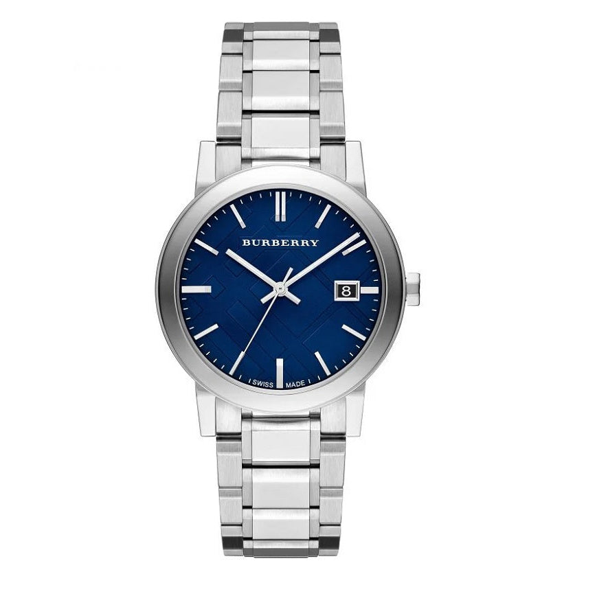 Burberry BU9031 The City Unisex Silver & Blue Watch