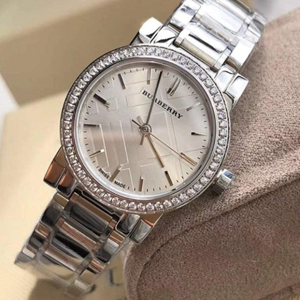 Burberry BU9220 The City Women's 26mm Silver & Diamond Watch