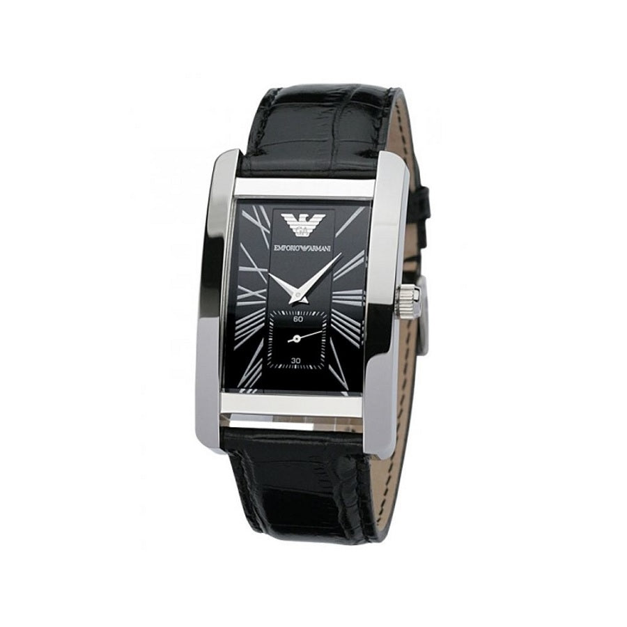 Emporio Armani AR0143 Classic Men's Rectangular Black Watch