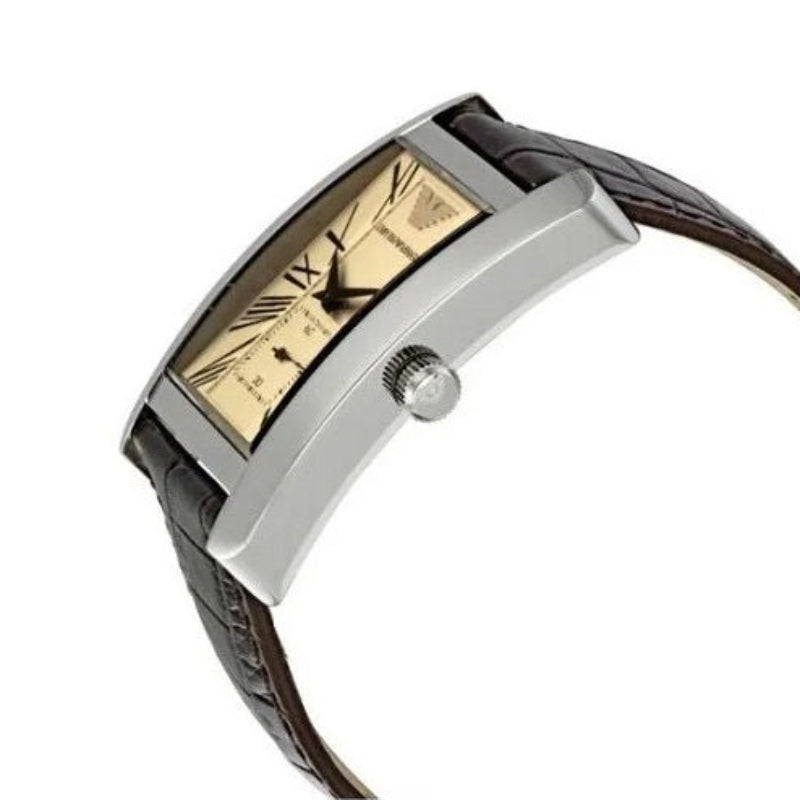 Emporio Armani AR0154 Classic Men's Rectangular Beige Watch