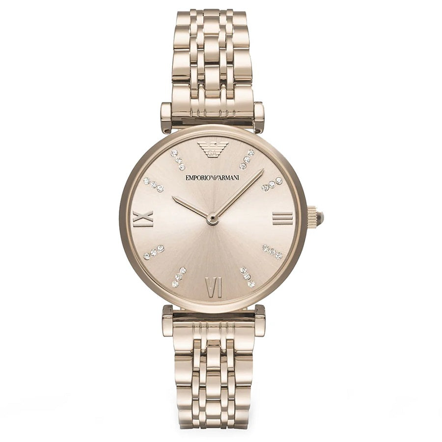 Emporio Armani AR11059 Gianni T-Bar Rose Gold Watch