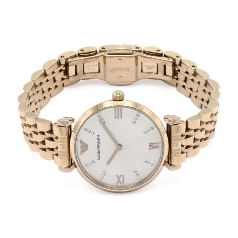 Emporio Armani AR11059 Gianni T-Bar Rose Gold Watch