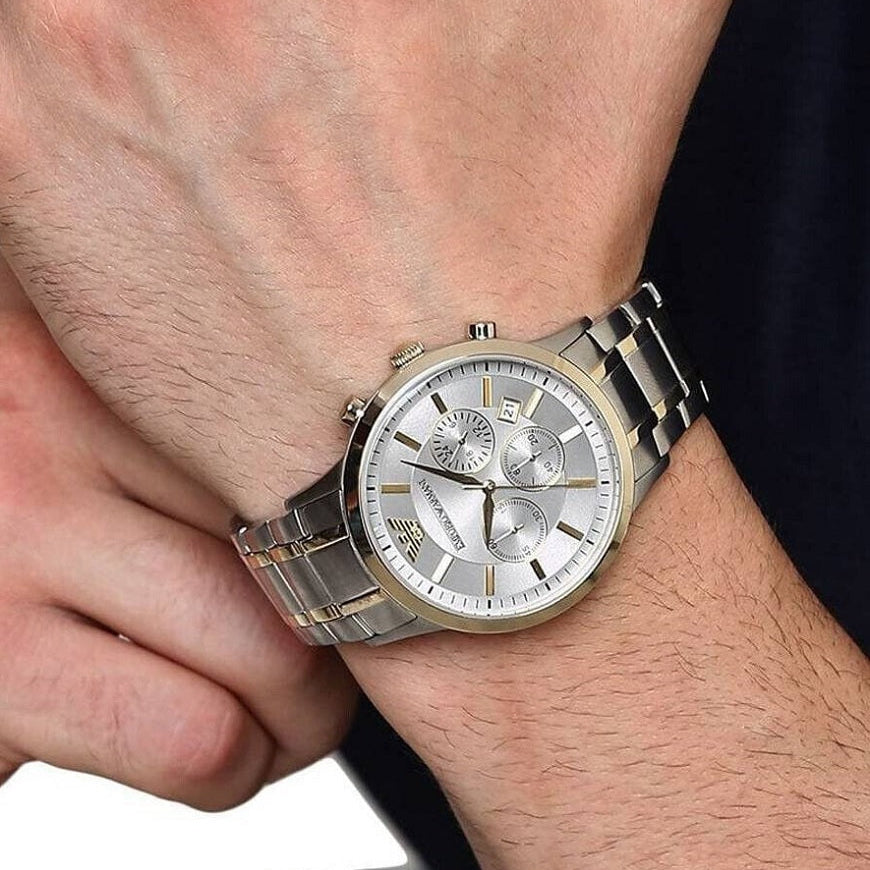 Emporio Armani AR11076 Renato Men's Two-Tone Watch