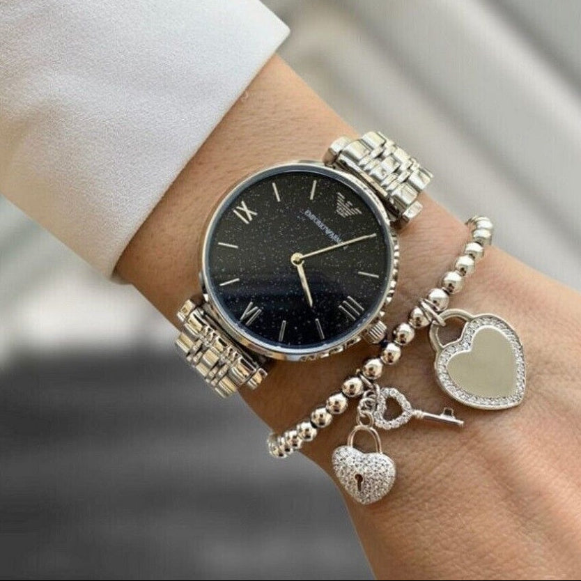 Emporio Armani AR11091 Gianni T-Bar Silver Watch