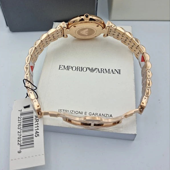 Emporio Armani AR11145 Gianni T-Bar Women's Rose Gold Watch
