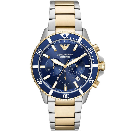 Emporio Armani AR11362 Men's Diver Two-Tone Gold Watch