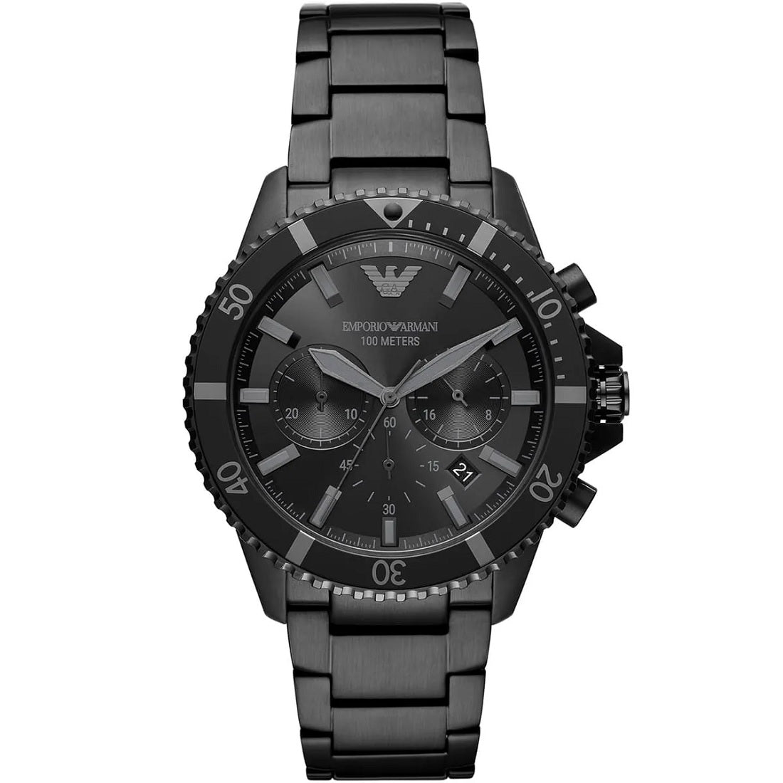 Emporio Armani AR11363 Men's Diver Style All Black Watch