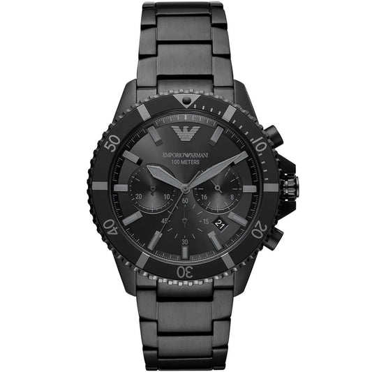 Emporio Armani AR11363 Men's Diver Style All Black Watch