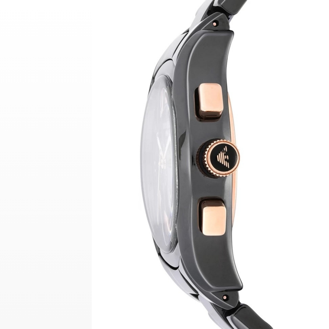 Emporio Armani AR1410 Ceramica Men's Black & Rose Gold Watch