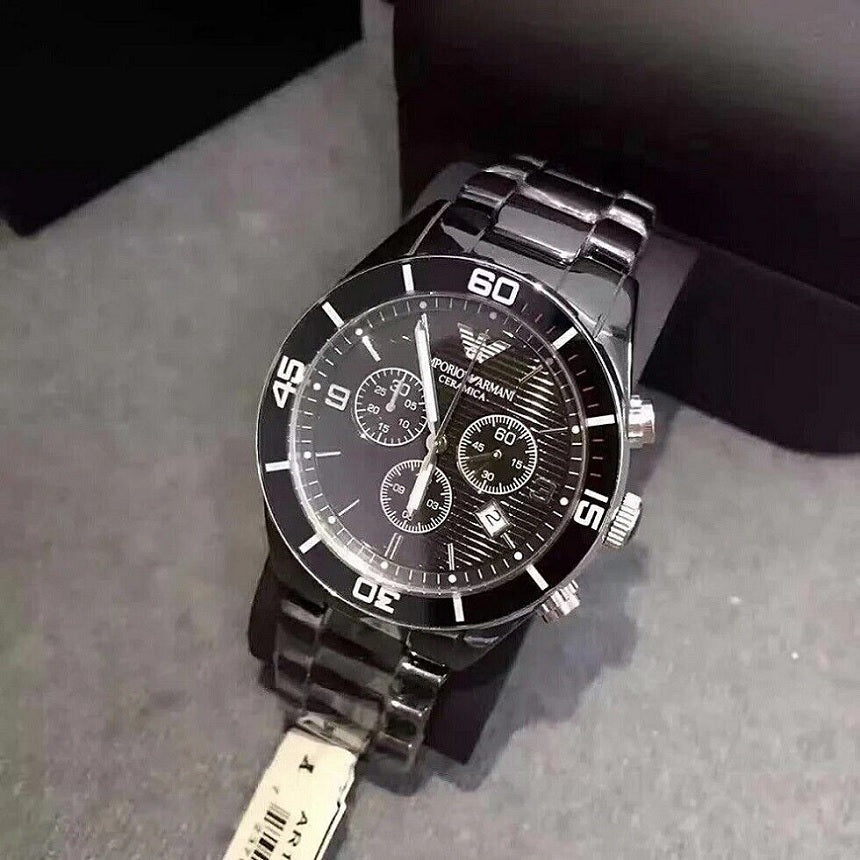 Emporio Armani AR1421 Leo Men's Black Ceramic Watch