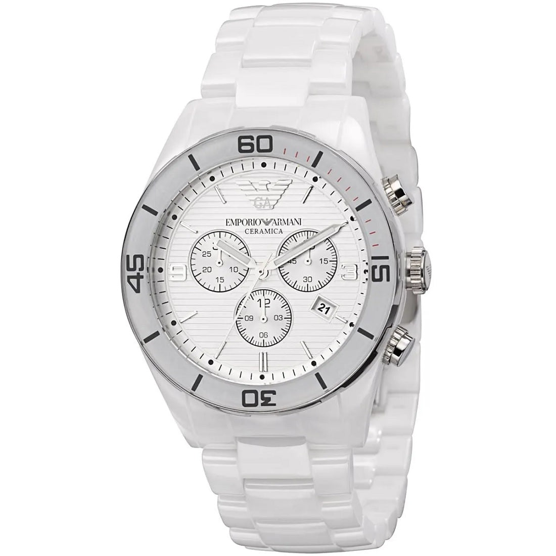 Emporio Armani AR1424 Leo Men's White Ceramic Watch