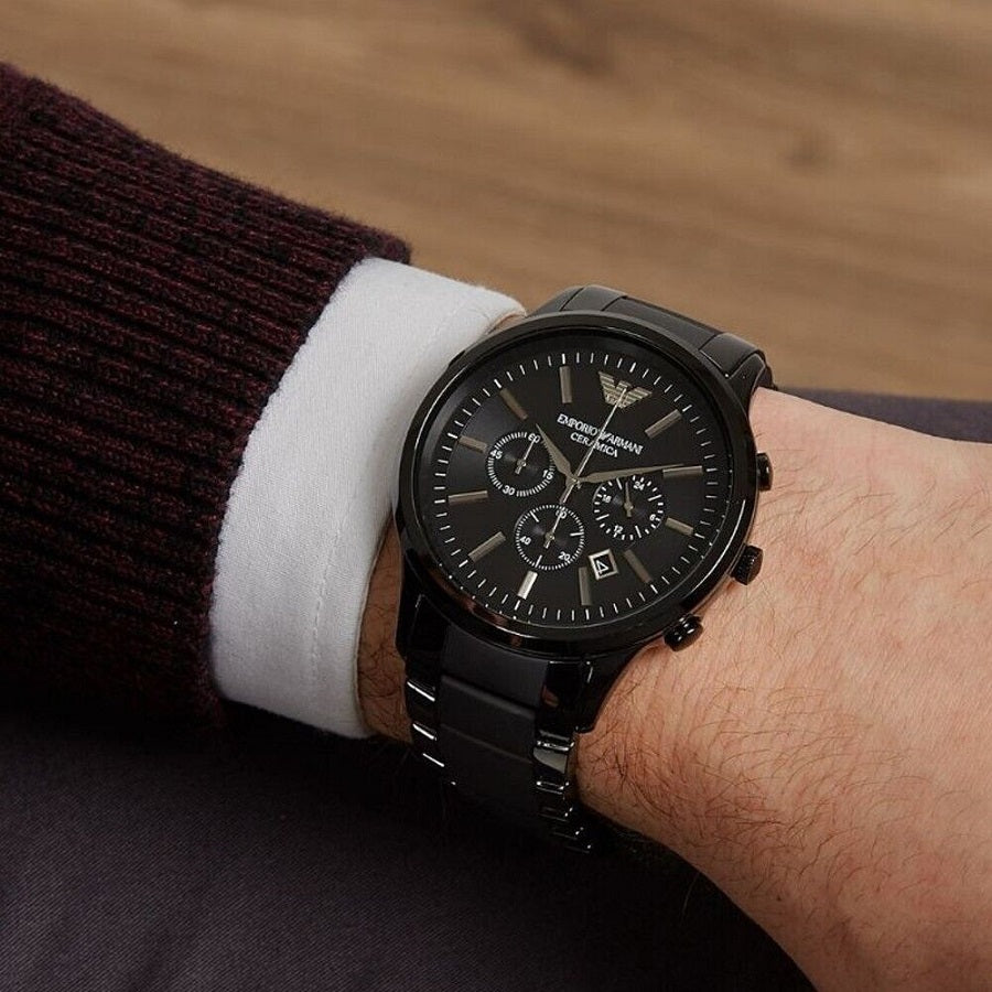 Emporio Armani AR1451 Renato Men's Black Ceramic Watch