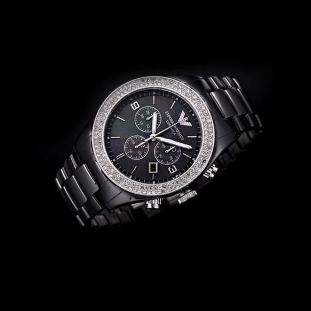 Emporio Armani AR1455 Ceramica Women's Black Watch