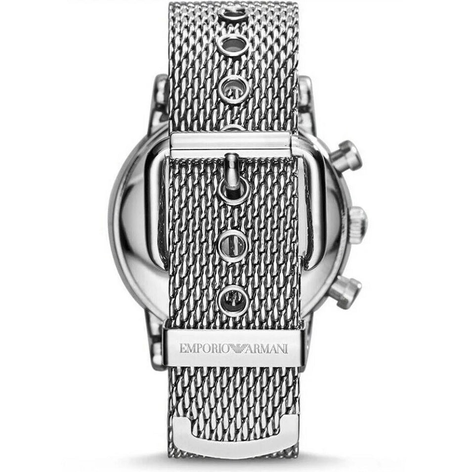 Emporio Armani AR1808 Luigi Men's Silver Mesh Watch