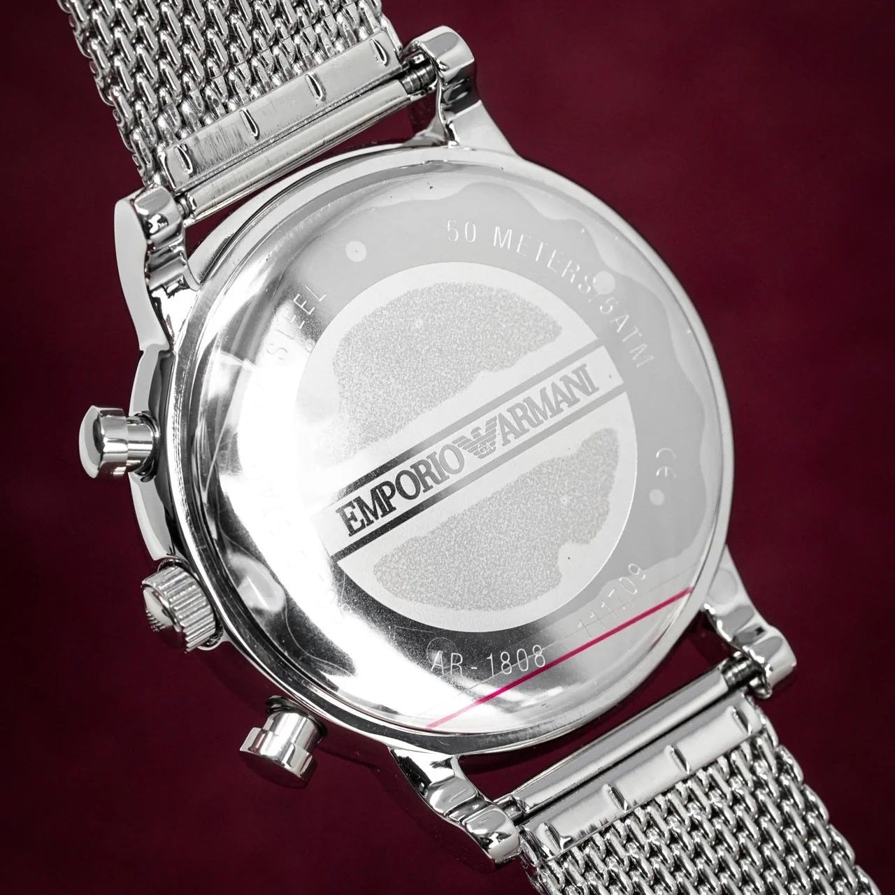 Emporio Armani AR1808 Luigi Men's Silver Mesh Watch