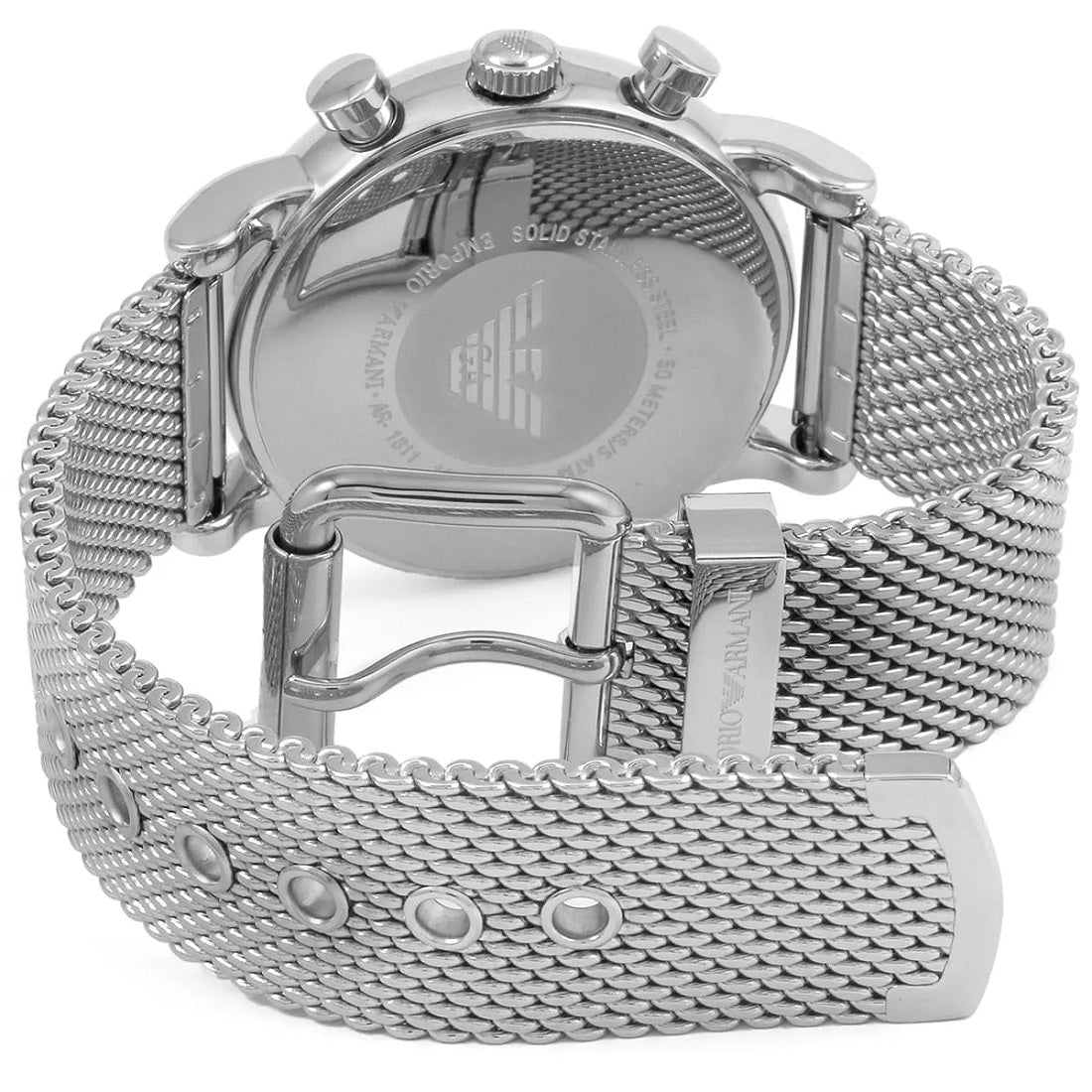Emporio Armani AR1811 Luigi Men's 41mm Silver Mesh Watch