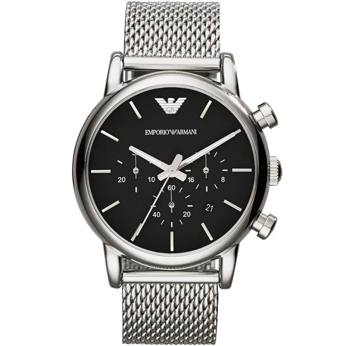 Emporio Armani AR1811 Luigi Men's 41mm Silver Mesh Watch