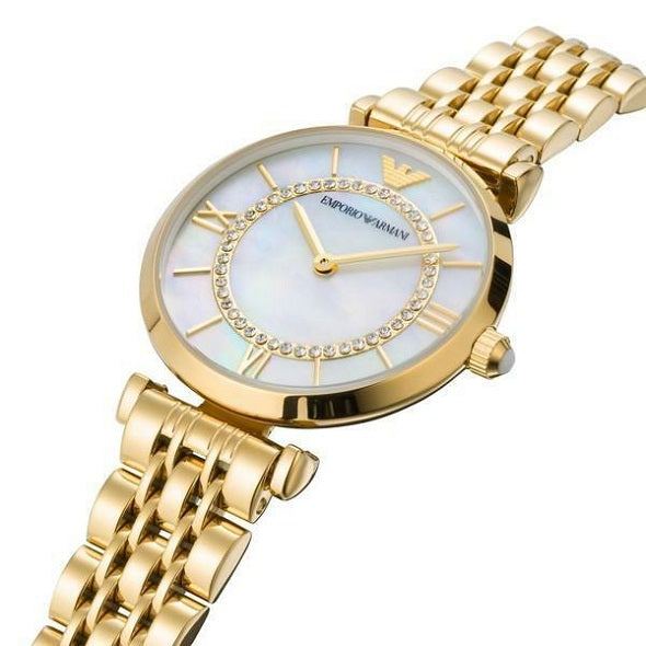 Emporio Armani AR1907 Gianni T-Bar Women's Gold Watch