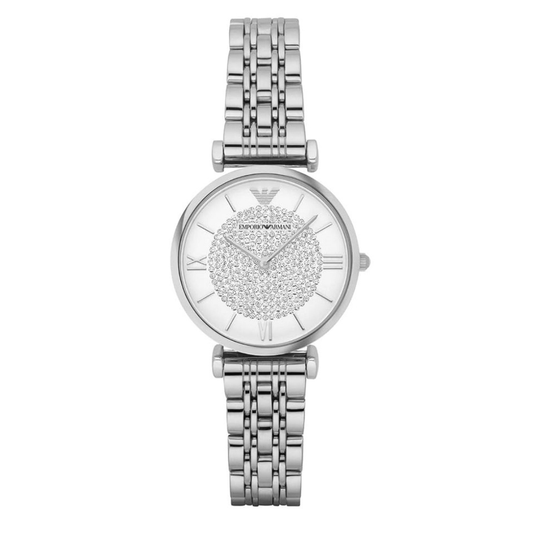 Emporio Armani AR1925 Gianni T-Bar Women's Silver Watch