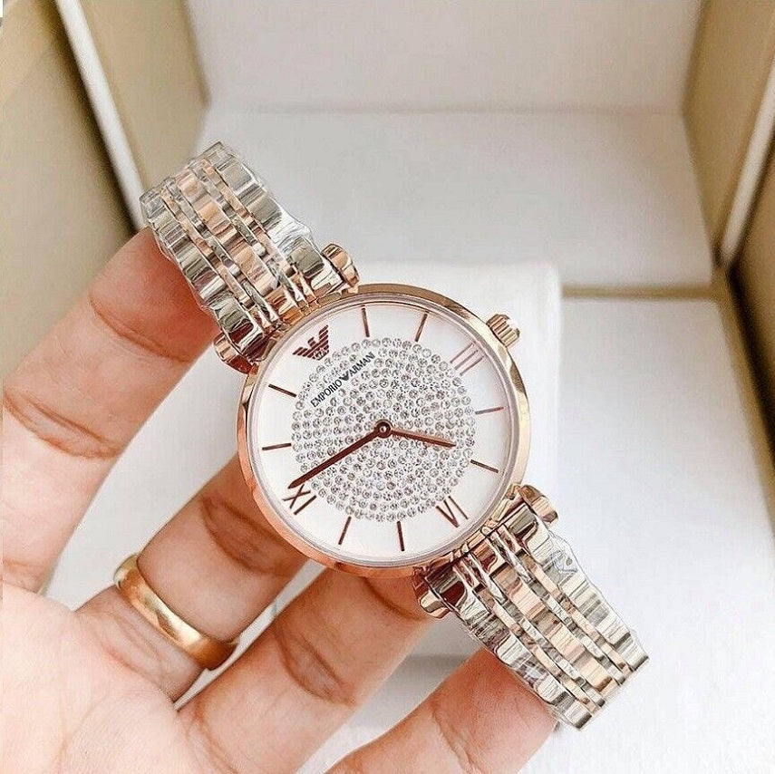 Emporio Armani AR1926 Gianni T-Bar Women's Two-Tone Watch