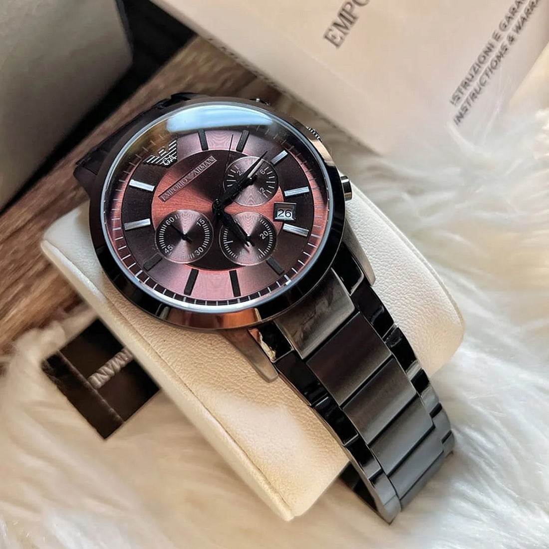 Emporio Armani AR2454 Renato Men's Gunmetal Grey Watch