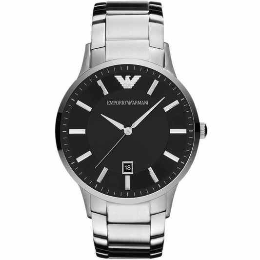 Emporio Armani AR2457 Renato Men's Silver & Black Watch