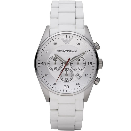 Emporio Armani AR5859 Sportivo Men's White Silicone Watch