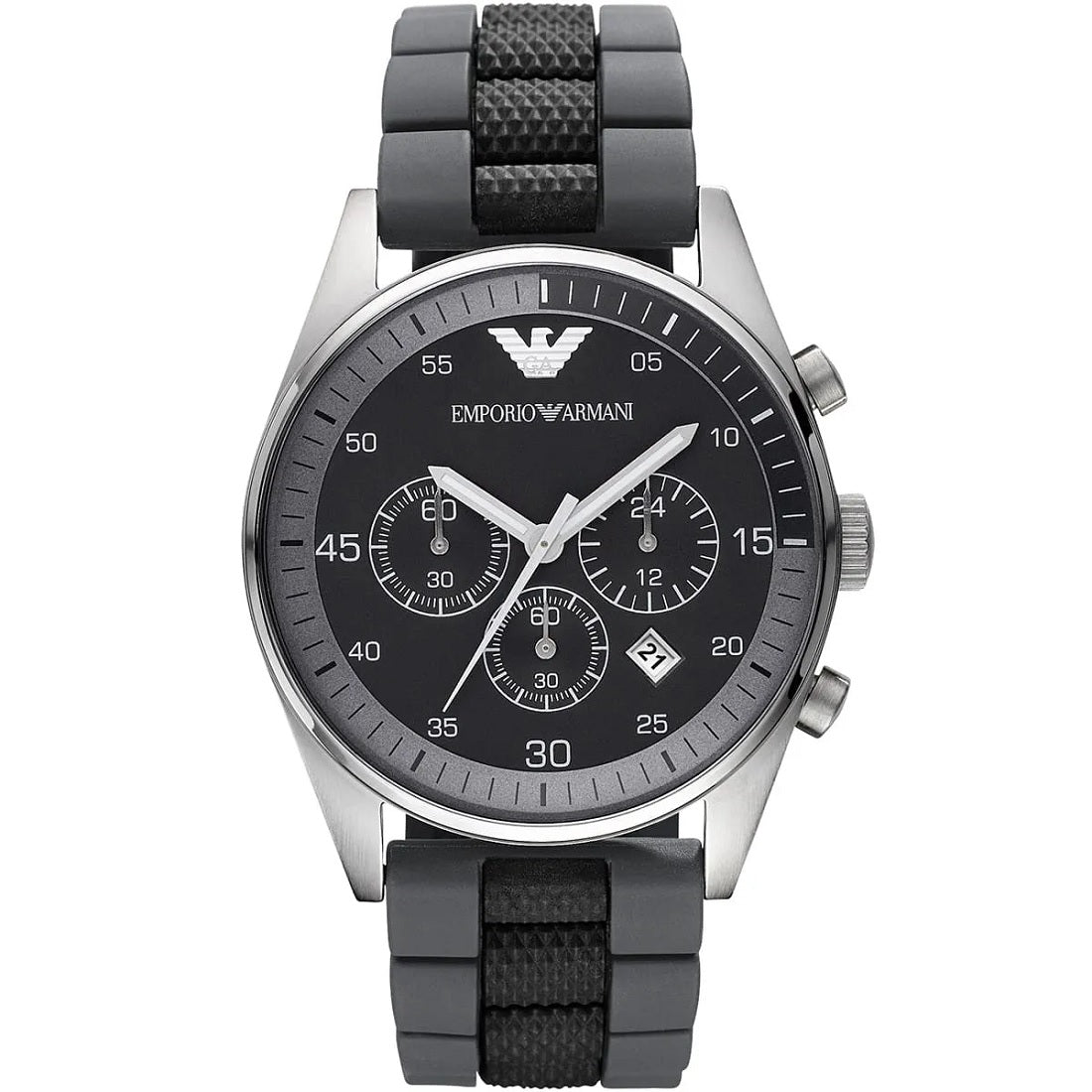 Emporio Armani AR5866 Sportivo Men's Black & Grey Silicone Watch