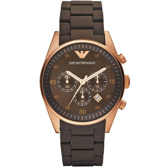 Emporio Armani AR5890 Sportivo Men's Brown & Rose Gold Watch