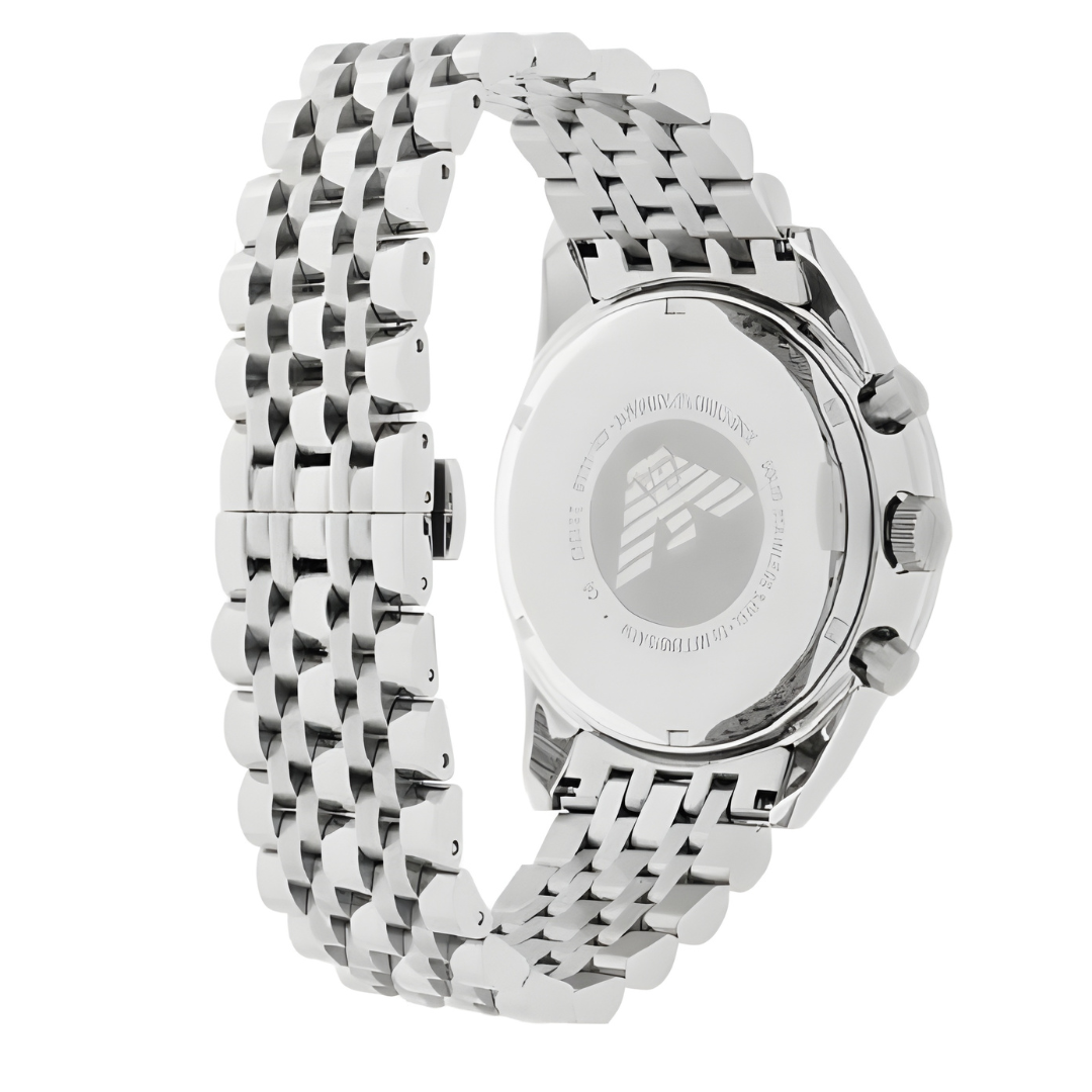 Emporio Armani AR5983 Tazio Men's Silver & Black Watch