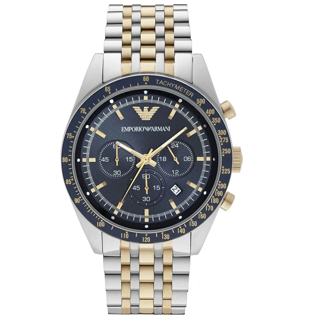 Emporio Armani AR8030 Tazio Men's Two-Tone Blue Watch
