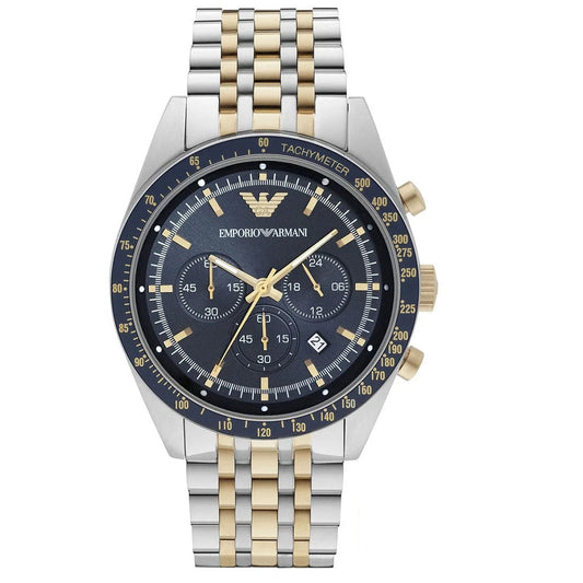 Emporio Armani AR8030 Tazio Men's Two-Tone Blue Watch